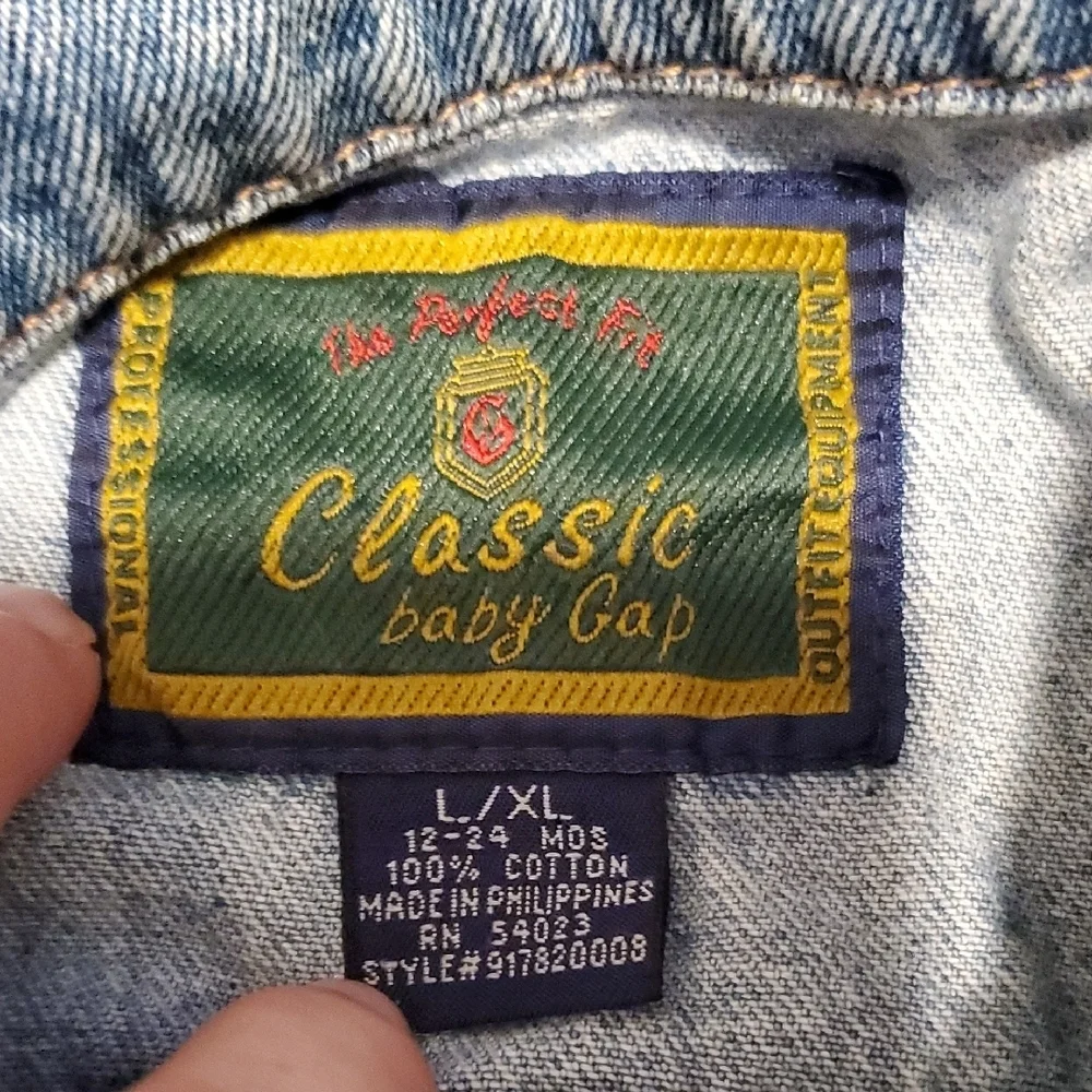GAP Kids Light Blue Denim Jacket with Floral Embroidery